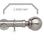 Hallis Neo Stainless Steel Ball 5-Sided Bay Window Curtain Pole Set shown in 35mm