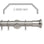 Hallis Neo Stainless Steel Trumpet 5-Sided Bay Window Curtain Pole Set shown in 35mm