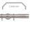 Hallis Neo Stainless Steel Wired Barrel 5-Sided Bay Window Curtain Pole Set shown in 35mm