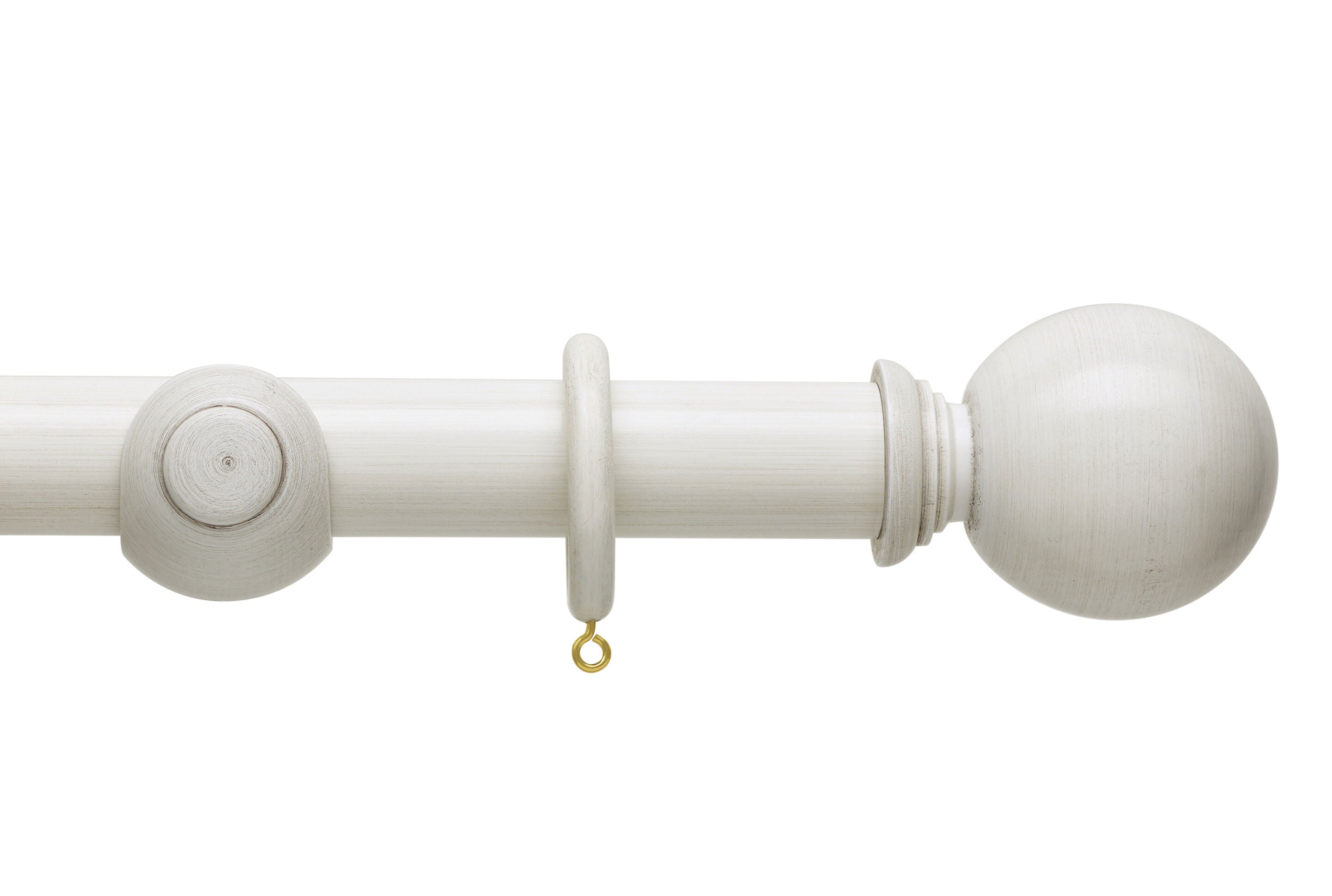 Hallis Origins Ball Curtain Pole Set in Chalk Stone