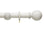 Hallis Origins Ball Curtain Pole Set in Chalk Stone