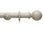 Hallis Origins Ball Curtain Pole Set in Flint Grey
