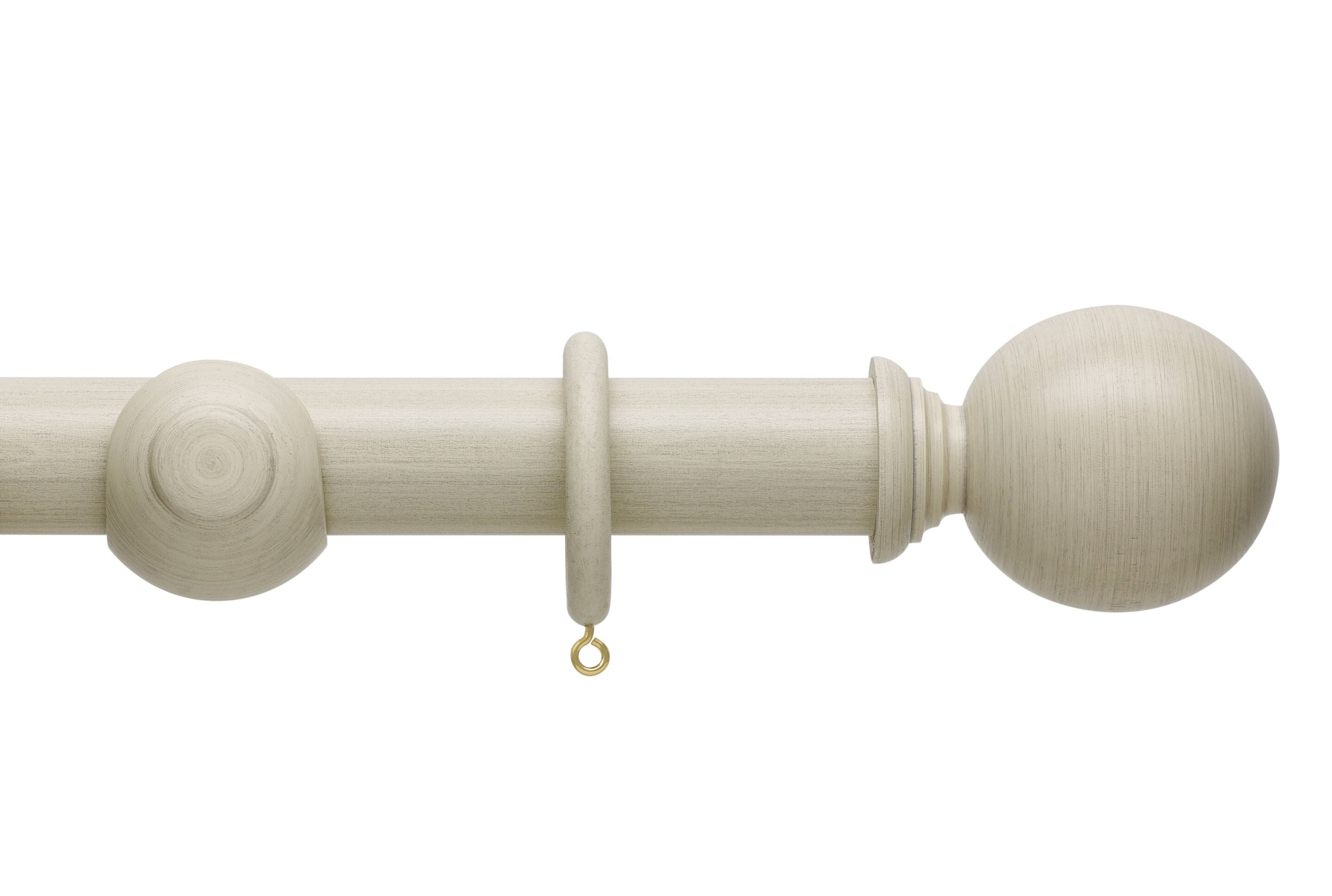 Hallis Origins Ball Curtain Pole Set in Limestone