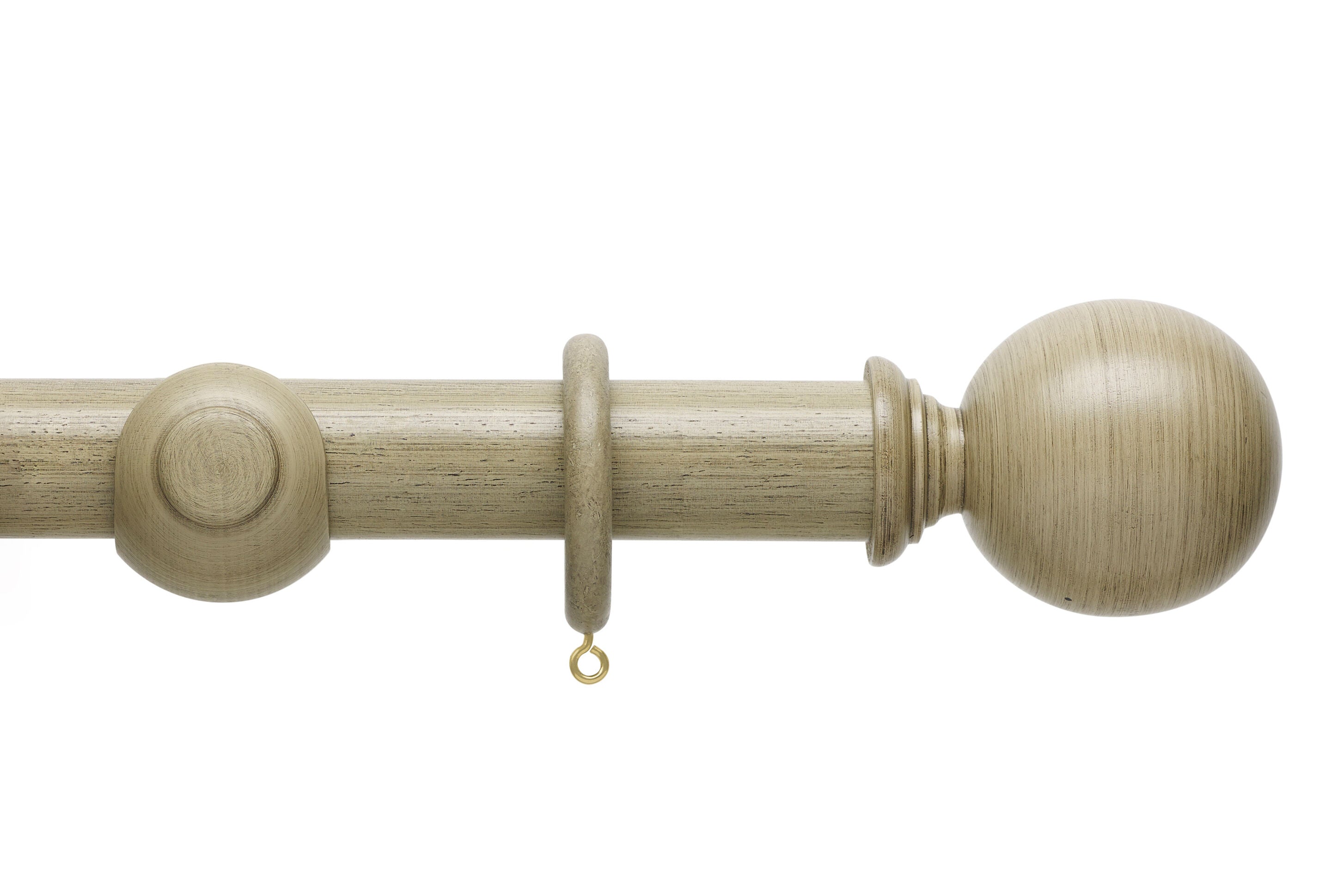 Hallis Origins Ball Curtain Pole Set in Millstone Grey