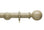Hallis Origins Ball Curtain Pole Set in Millstone Grey