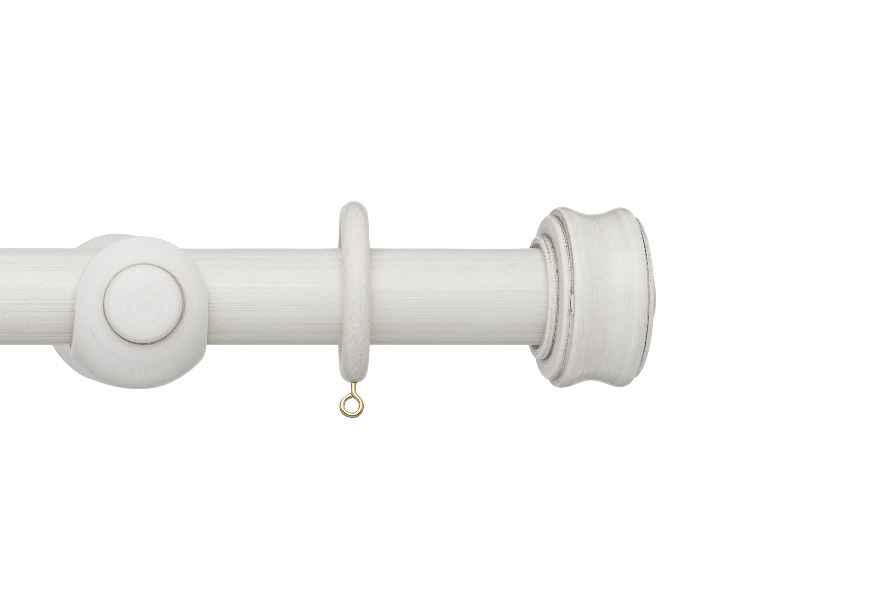 Hallis Origins Disc Curtain Pole Set in Chalk Stone