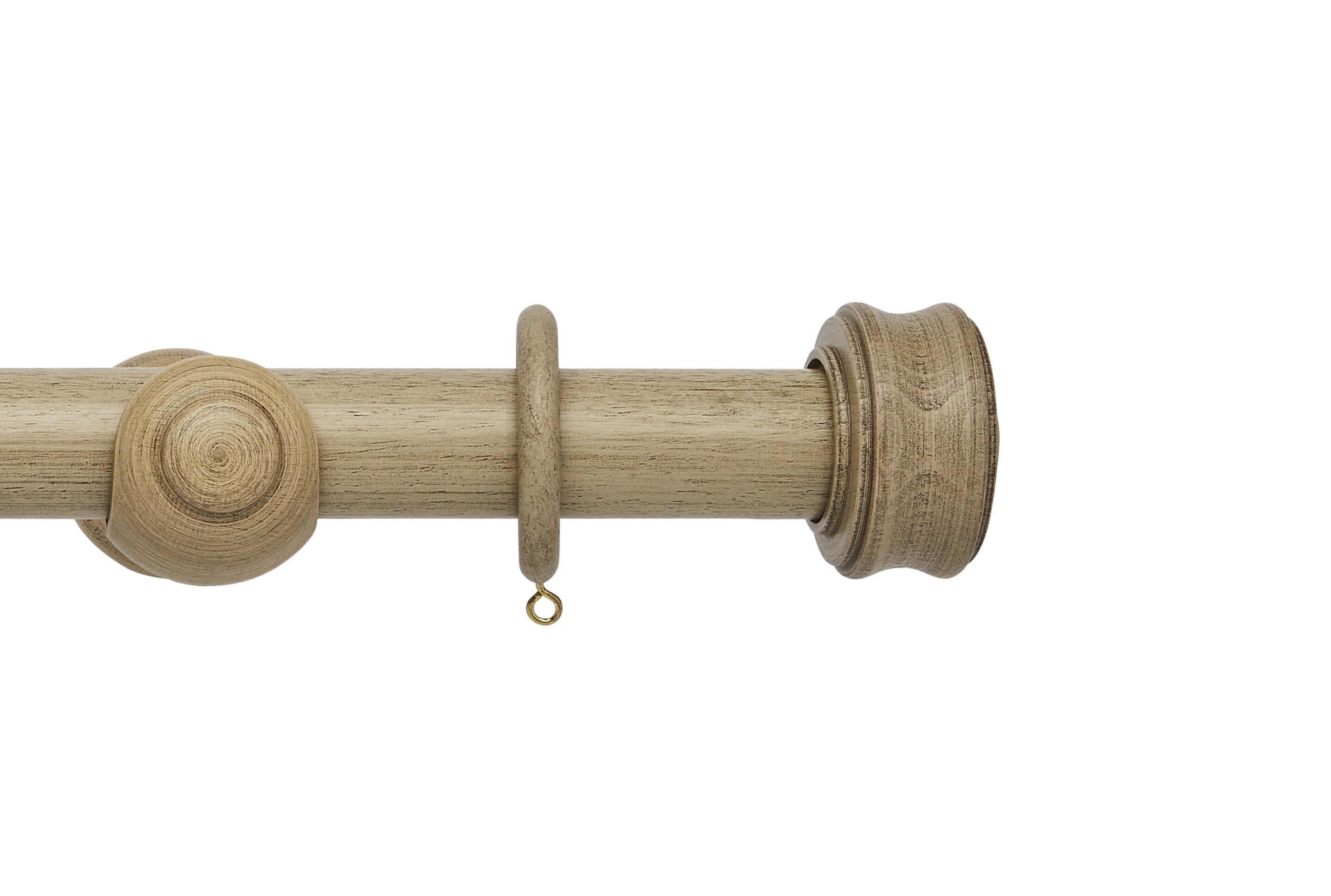 Hallis Origins Disc Curtain Pole Set in Millstone Grey