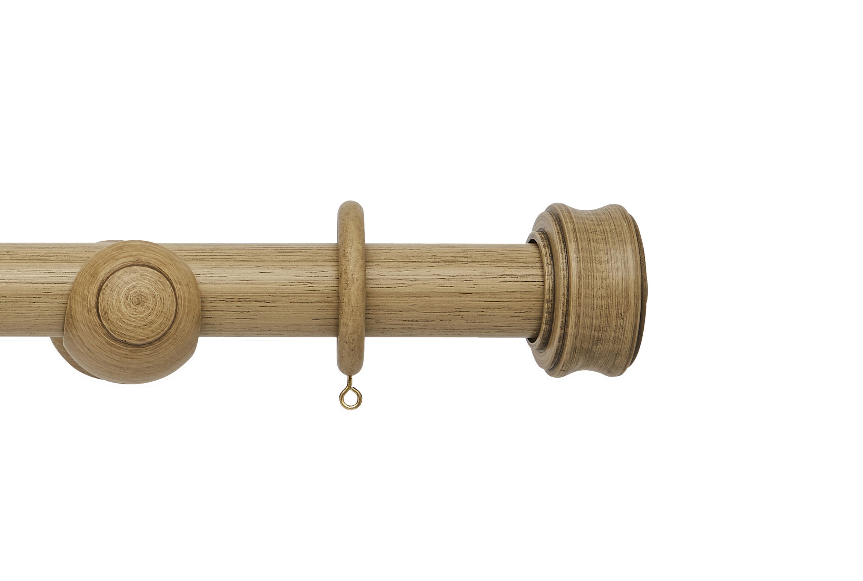 Hallis Origins Disc Curtain Pole Set in Quarry Stone