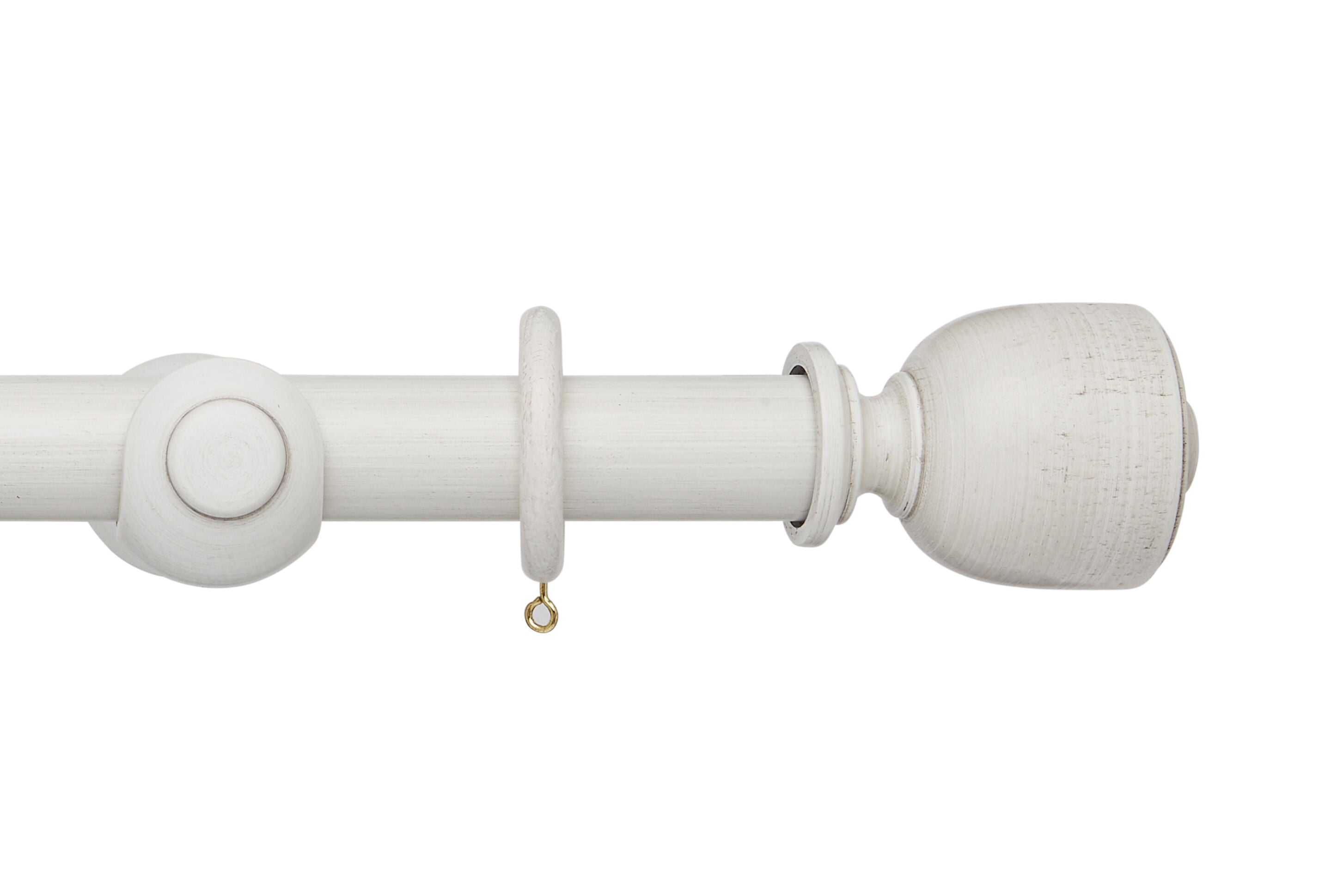Hallis Origins Tulip Urn Curtain Pole Set in Chalk Stone