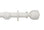 Hallis Origins Tulip Urn Curtain Pole Set in Chalk Stone