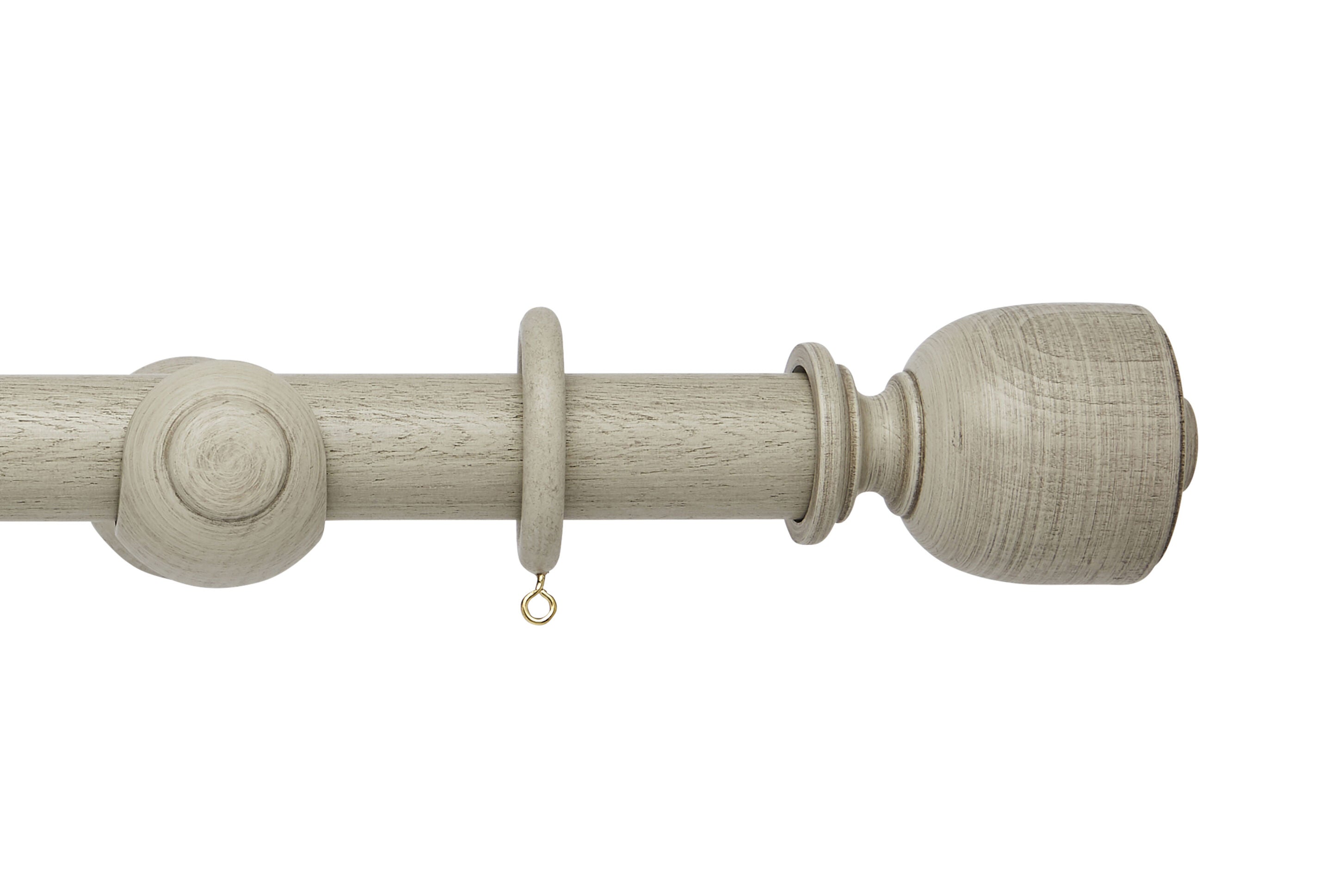 Hallis Origins Tulip Urn Curtain Pole Set in Flint Grey