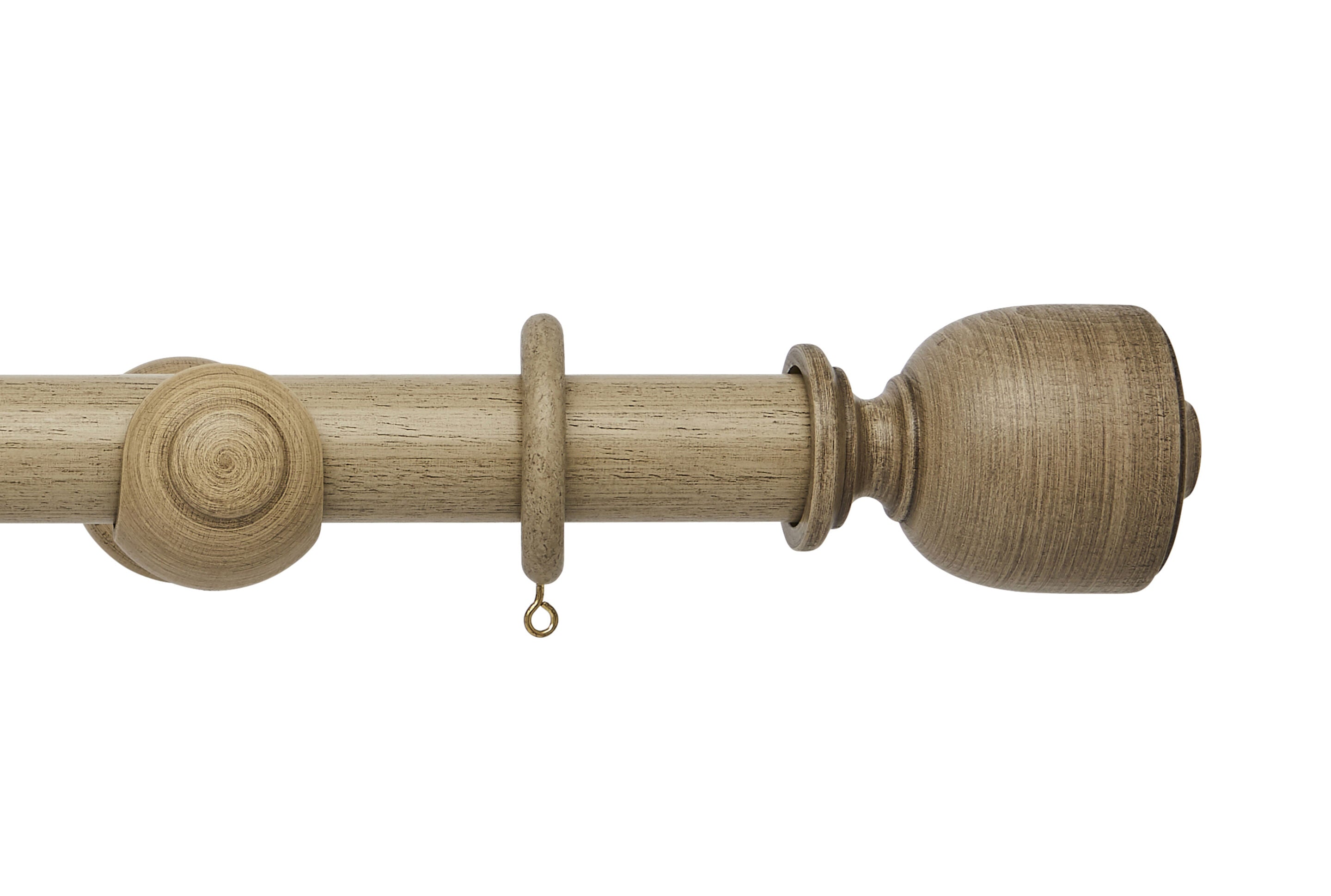 Hallis Origins Tulip Urn Curtain Pole Set in Millstone Grey
