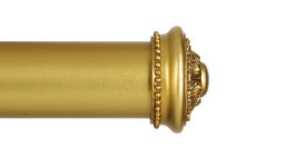 Byron &amp; Byron Manor Bethnal Finial Curtain Pole Set in Burnished Gold