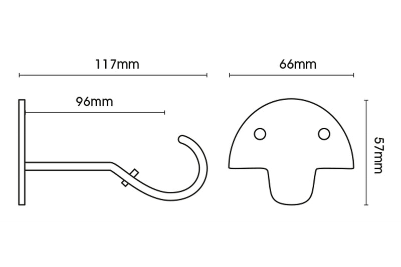 35mm Metal Centre Bracket