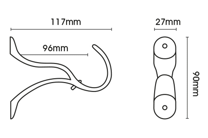 35mm Metal End Bracket