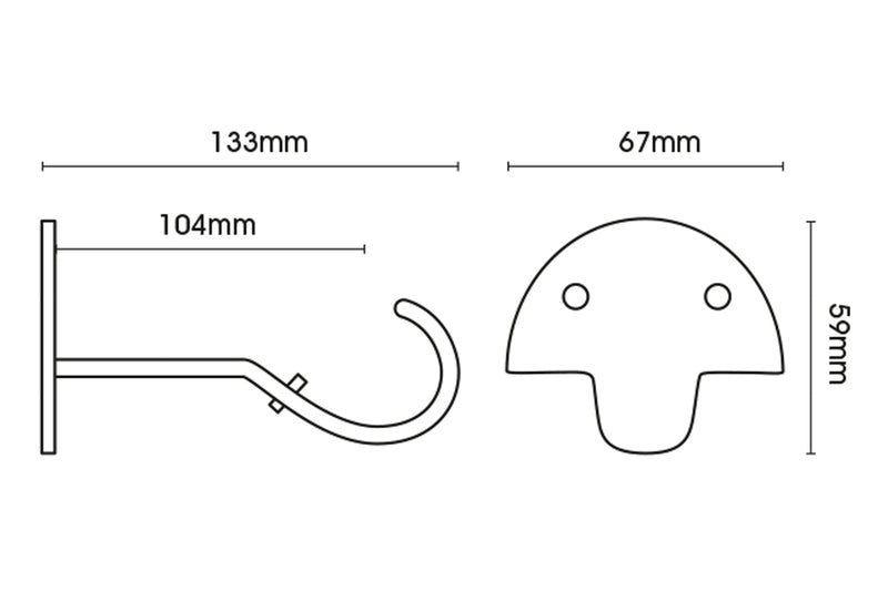 45mm Metal Centre Bracket