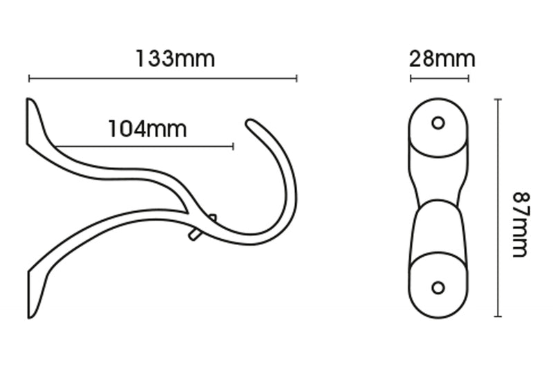 45mm Metal End Bracket