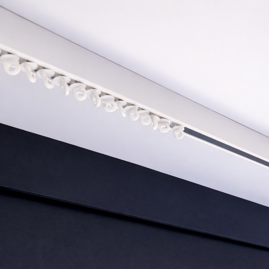 Cameron Fuller Square30 Bendable Curtain Track with Cap Finial in White