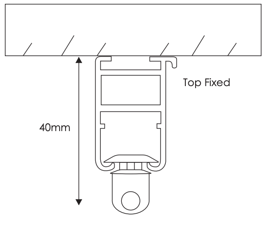 Cameron Fuller Square30 Bendable Curtain Track with Cap Finial in White