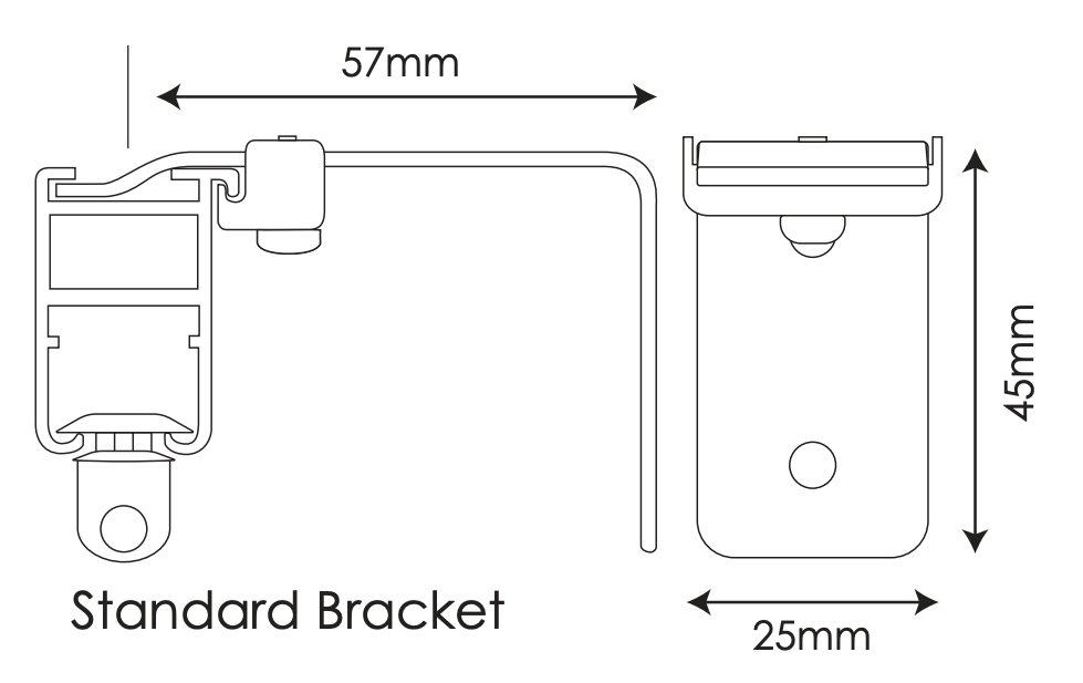 Cameron Fuller Square30 Bendable Curtain Track with Cap Finial in White