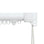 Silent Gliss 3840 Corded Curtain Track in Matt White, end cap and gliders