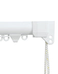 Silent Gliss 3840 Corded Curtain Track in Matt White, end cap and gliders