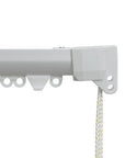 Silent Gliss 3840 Corded Curtain Track in Silver, end cap and gliders