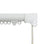 Silent Gliss 3840 Corded Curtain Track in White, end cap and gliders