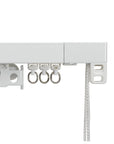 Silent Gliss 3970 Corded Curtain Track in White, end cap and gliders
