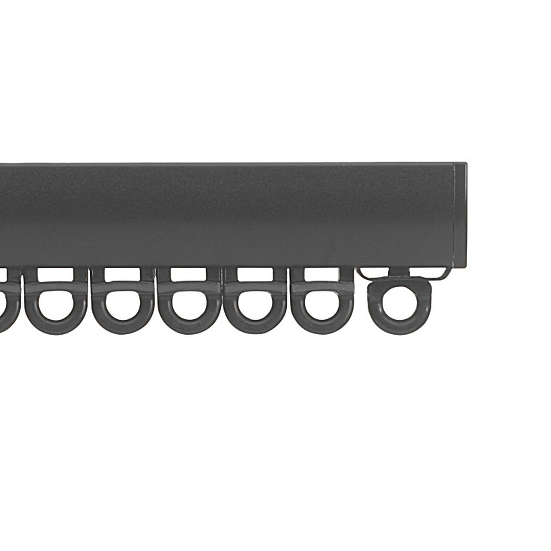 Silent Gliss 6010 Curtain Track in Black, end cap and gliders