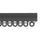 Silent Gliss 6010 Curtain Track in Black, end cap and gliders