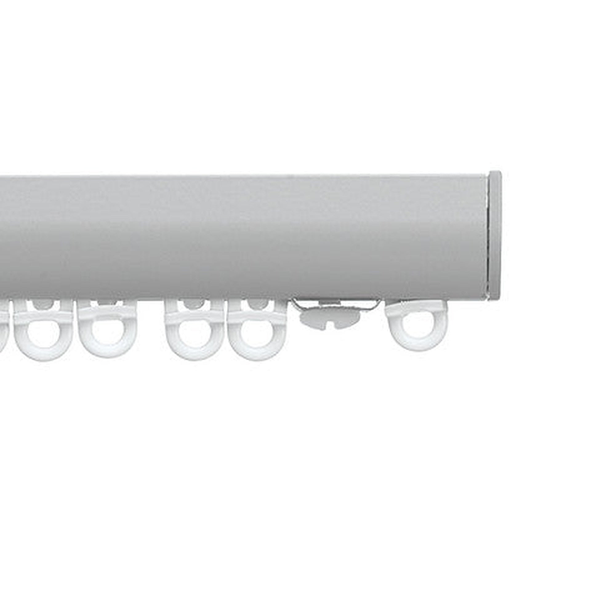 Silent Gliss 6840 Curtain Track in Anodic Grey, end cap and gliders