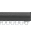 Silent Gliss 6840 Curtain Track in Charcoal, end cap and gliders