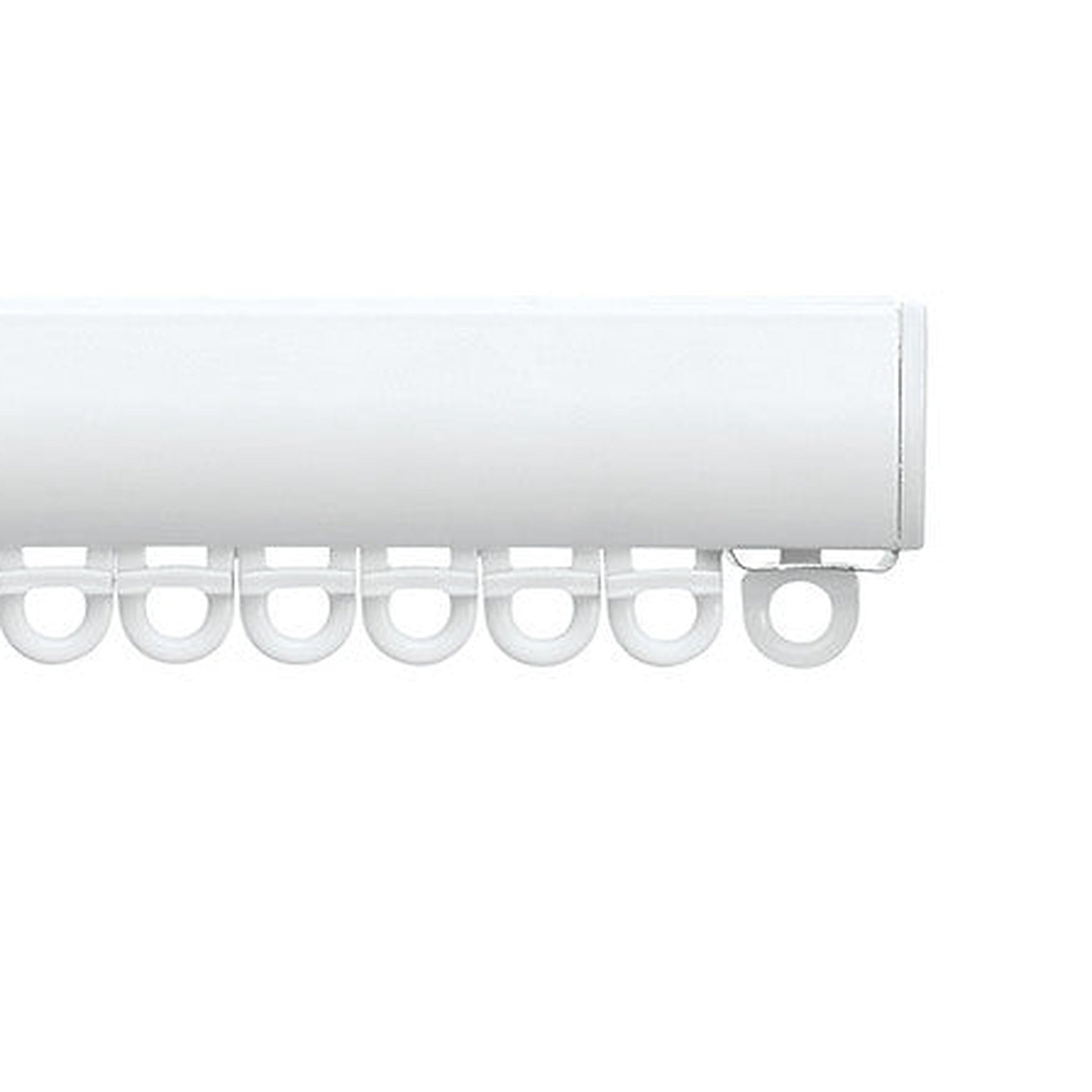 Silent Gliss 6840 Curtain Track in Matt White, end cap and gliders