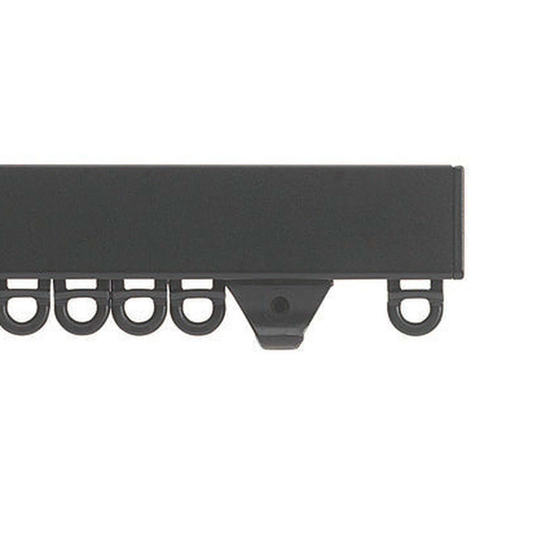 Silent Gliss 6870 Curtain Track in Black, end cap and gliders