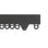 Silent Gliss 6870 Curtain Track in Black, end cap and gliders