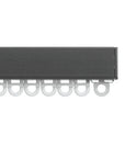 Silent Gliss 6870 Curtain Track in Charcoal, end cap and gliders