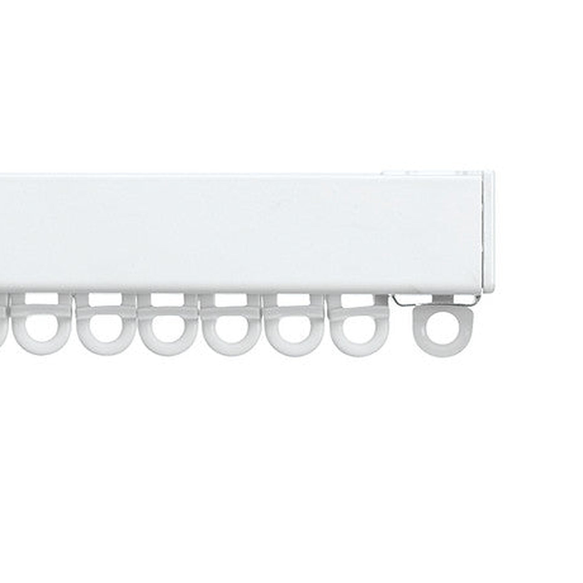 Silent Gliss 6870 Curtain Track in Matt White, end cap and gliders