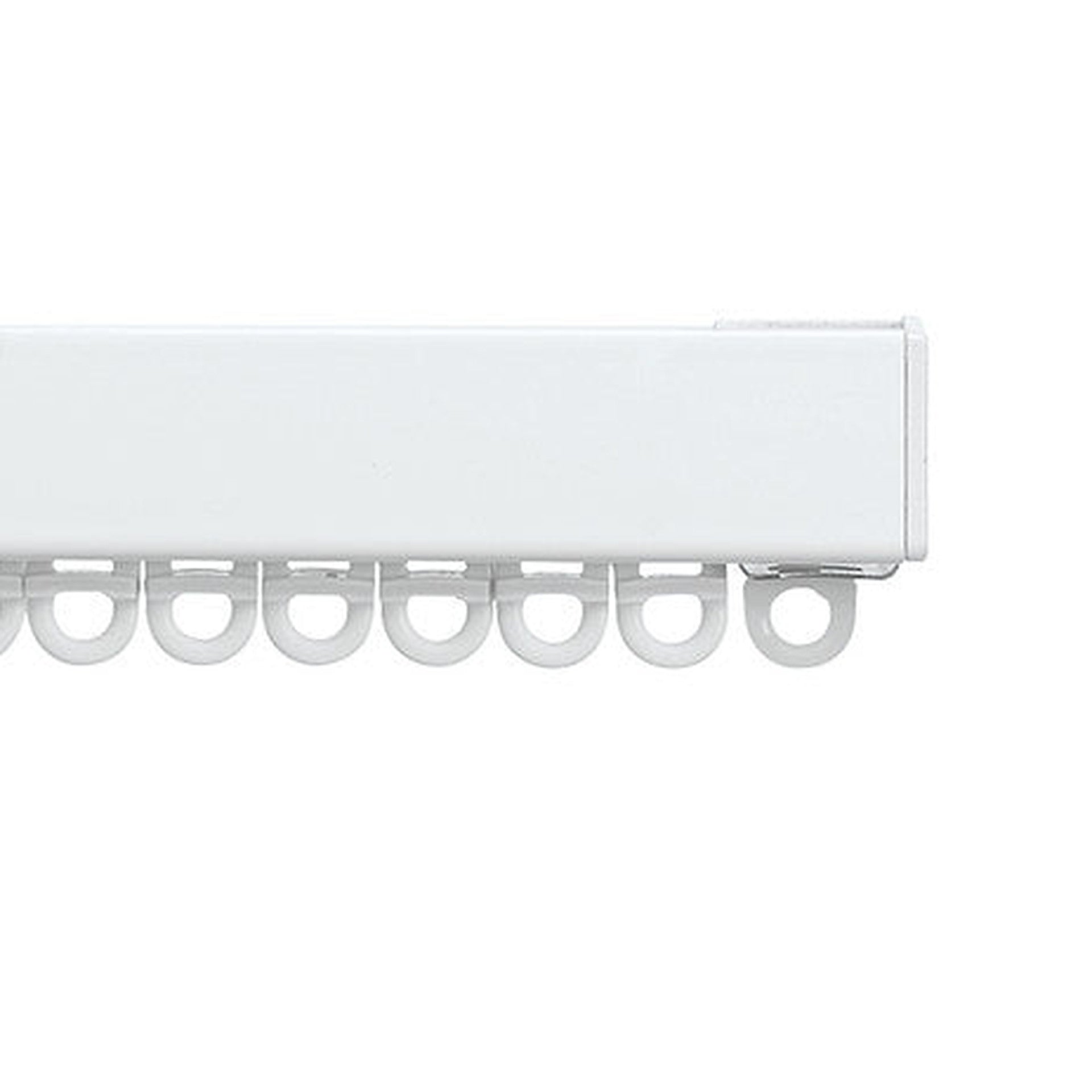 Silent Gliss 6870 Curtain Track in White, end cap and gliders