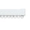 Silent Gliss 6870 Curtain Track in White, end cap and gliders